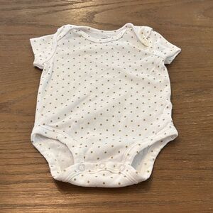 Carter's Cream and Gold Dot Bodysuit